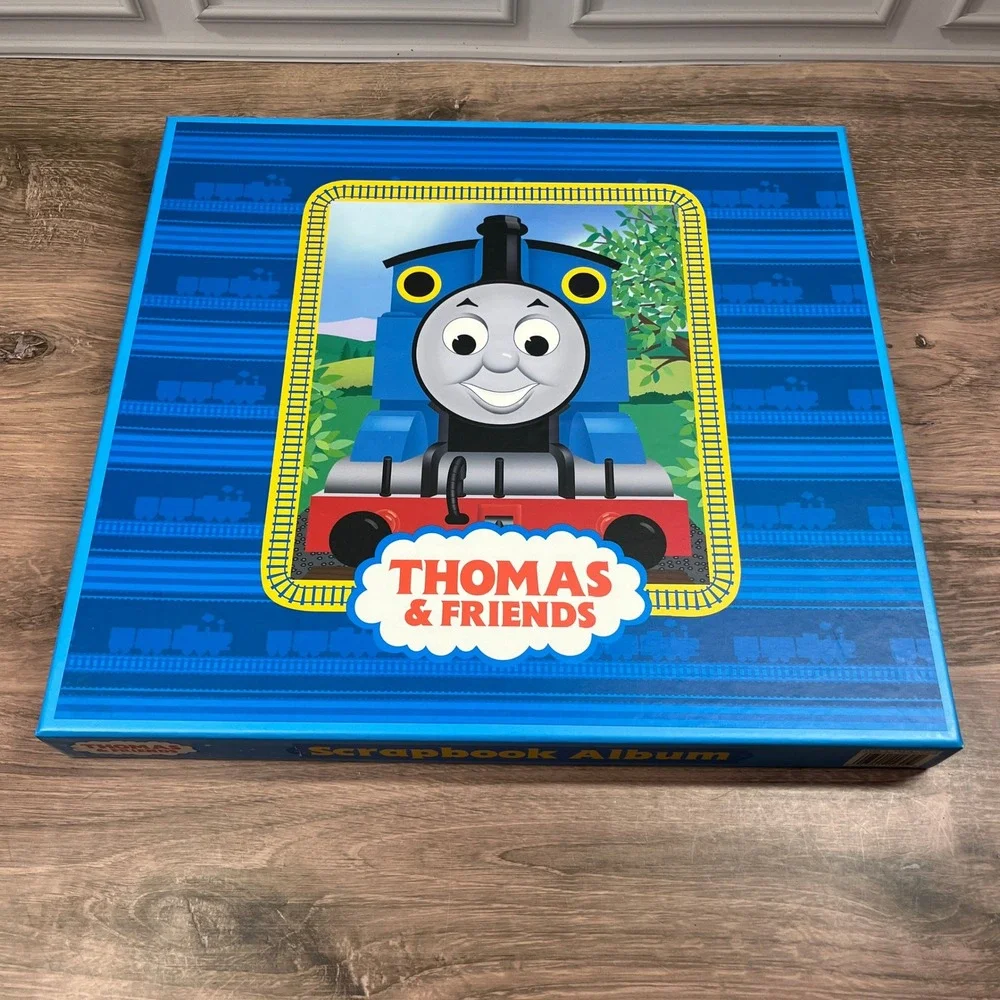VTG 2005 Sandylion Thomas & Friends Scrapbook‎ Album 12x12 Blue Sticker Kit NEW